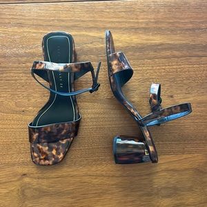 Zara tortoise heeled sandals